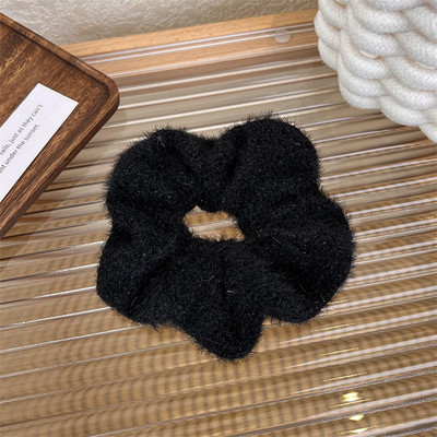 Corzi de păr de nurcă imitație coreeană 2022, iarna pentru femei, temperament de ultimă generație, inele de păr elegante de pluș, scrunchies, benzi de păr elastice