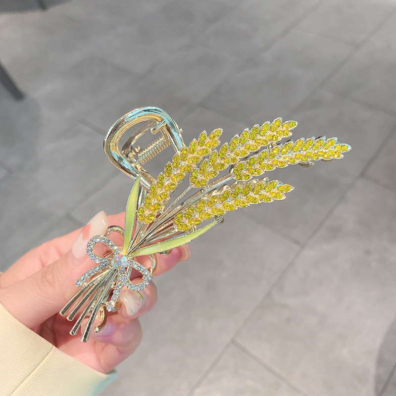 Gheare de păr din grâu de toamnă 2022, pentru femei, fete, coadă de cal mare, cleme de rechin, accesorii pentru păr, bijuterie tiara pentru gheare