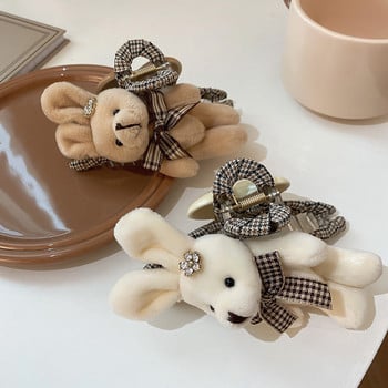 Χαριτωμένο Rhinestone Flower Bow Rabbit Love Hairpin Girl Hair Clip Hair Claw Νέα κορεατική μόδα αξεσουάρ μαλλιών για γυναίκες