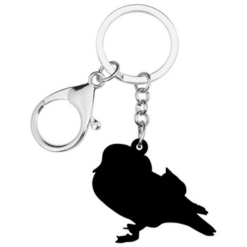 Μπρελόκ Bonsny Ακρυλικό Μανταρίνι Παπιών Lovely Bird Animal Keyring Jewelry for Women Lover Lover Δώρα Διακόσμηση τσάντας