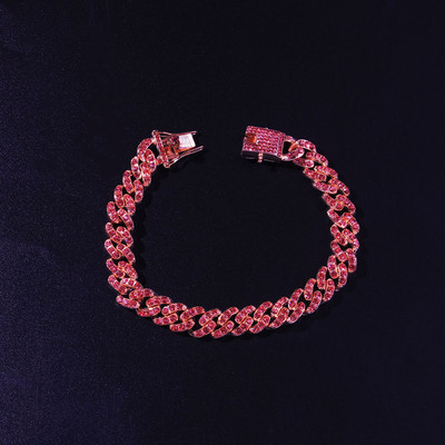 StonrFans Fashion Strass din oțel inoxidabil Cuban Link gleznele pentru femei picior Hip Hop Punk gleznă brățară Bling bijuterii lanțuri