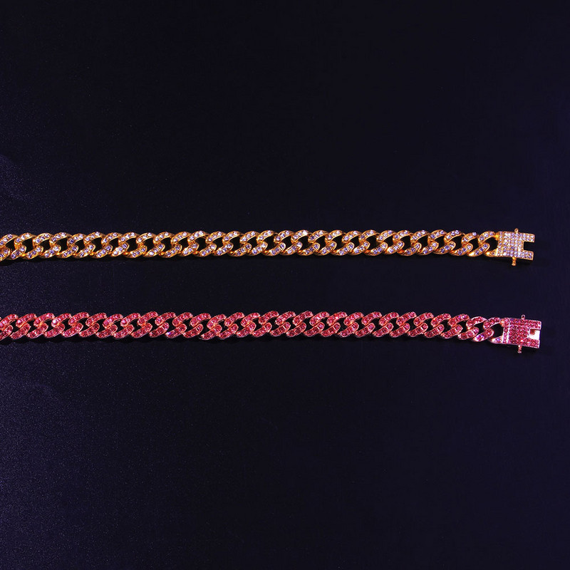 StonrFans Fashion Strass din oțel inoxidabil Cuban Link gleznele pentru femei picior Hip Hop Punk gleznă brățară Bling bijuterii lanțuri