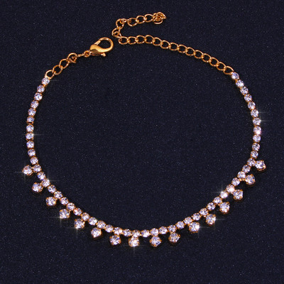 Stonefans, picătură de apă simplă, lanț de gleznă, bijuterii, comerț cu ridicata pentru femei, sandale de lux, accesorii desculțe, lanț pentru picioare, brățară cadou