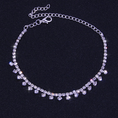 Stonefans, picătură de apă simplă, lanț de gleznă, bijuterii, comerț cu ridicata pentru femei, sandale de lux, accesorii desculțe, lanț pentru picioare, brățară cadou