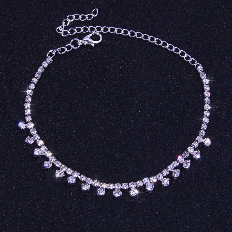 Stonefans, picătură de apă simplă, lanț de gleznă, bijuterii, comerț cu ridicata pentru femei, sandale de lux, accesorii desculțe, lanț pentru picioare, brățară cadou