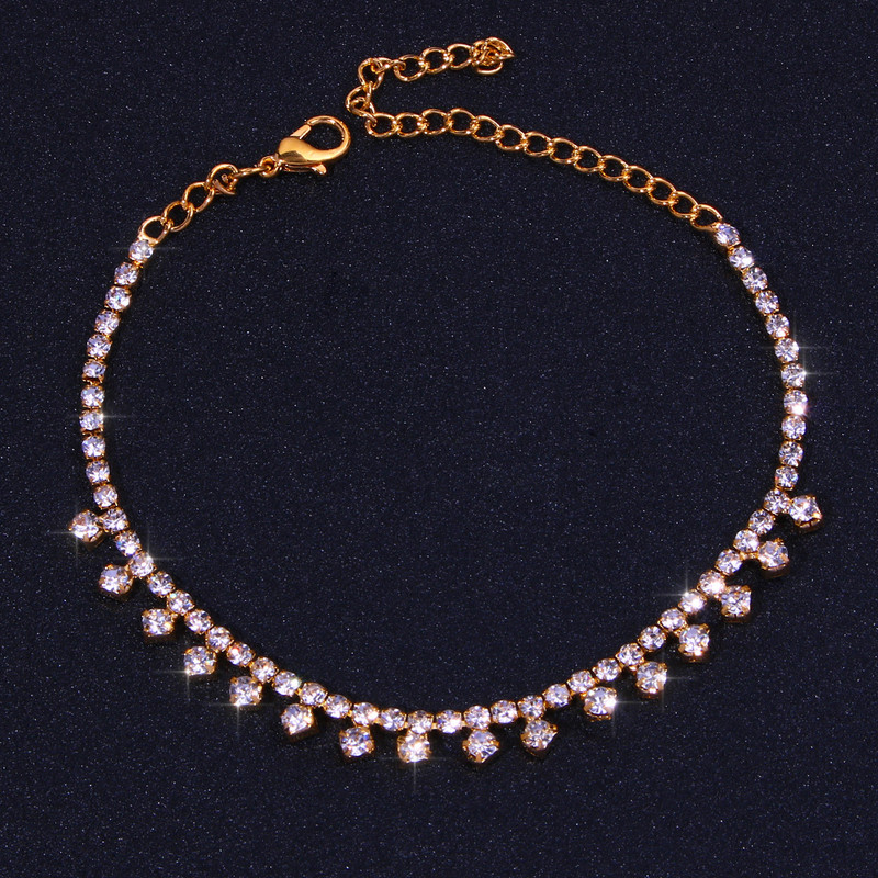 Stonefans, picătură de apă simplă, lanț de gleznă, bijuterii, comerț cu ridicata pentru femei, sandale de lux, accesorii desculțe, lanț pentru picioare, brățară cadou