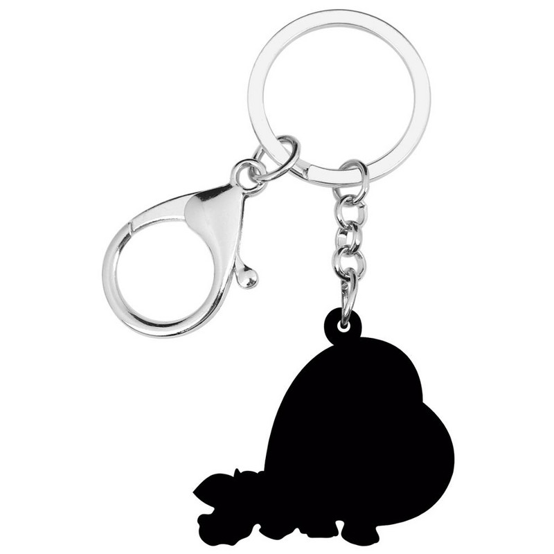 Bonsny Acrilic Ziua Îndrăgostiților Trandafir Yorkshire Câine Lanțuri Chei Animale Inele pentru Femei Fata Adolescent Geanta Poșeta Auto Decoratiuni Cadou