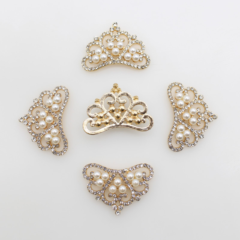 Nauji perlų krištolo krištolinio akmens karūna Gimtadienio vakarėlio aksesuarai Plaukų aksesuarai Papuošalai