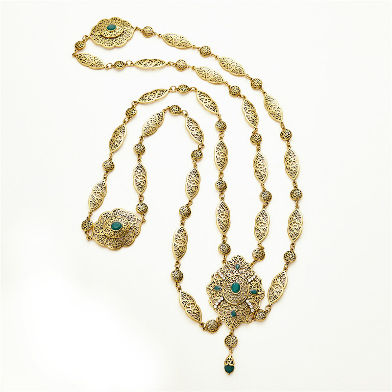 SEP 2020 Design de culoare aurie al lanțului de spate al miresei pentru decorarea cufărului de nuntă pentru femei