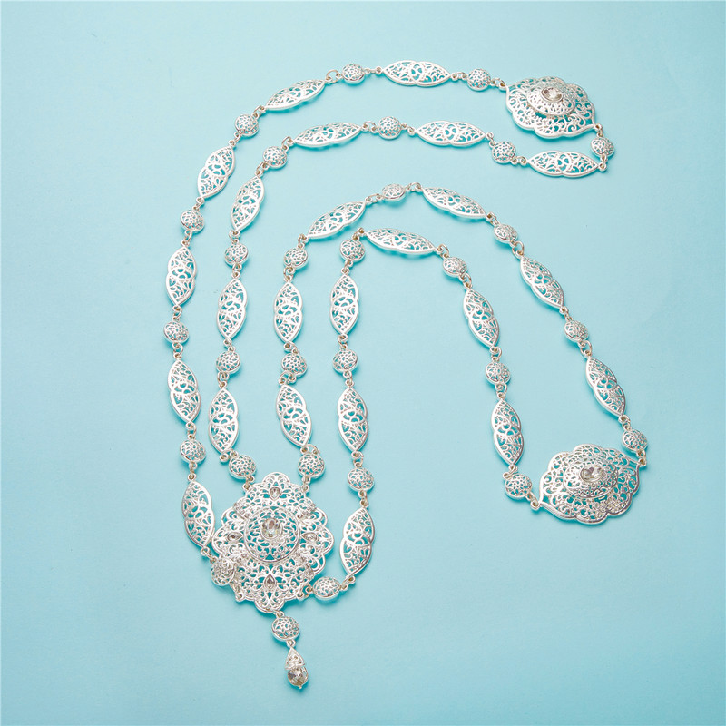 SEP 2020 Design de culoare aurie al lanțului de spate al miresei pentru decorarea cufărului de nuntă pentru femei