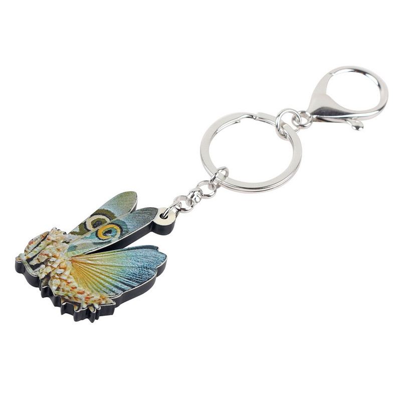 Bonsny Acrilic Mantis Diavolul Cal Breloc Brelocuri Inele Bijuterii Animale Cadou pentru Femei Fete Geanta Mașină Poșetă Pandantiv En-gros