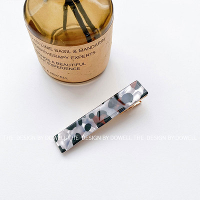 2022 New Trend Acrilic Gri Leopard Print Grabber Gheare de păr Dimensiune mare Agrafă de păr pătrată pentru femei Accesorii de păr Barrette