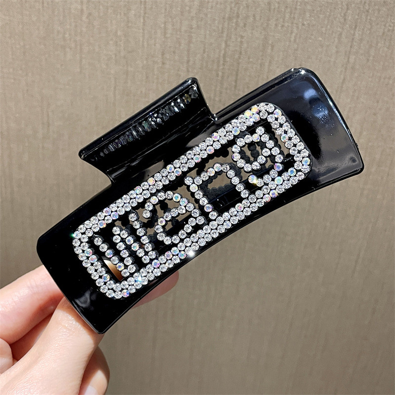 Moda coreeană scobită cu stras cu literă gheare de păr pentru femei Accesorii pentru păr agrafă de par crab Accesorii pentru cap Cadou de petrecere de nuntă