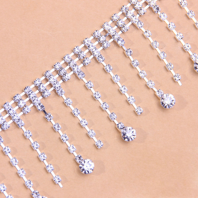 Stonefans Strass ciucuri Pandantiv gleznă Brățări pe picior pentru femei Sandale cu farmec Lanț de gleznă Cristal Bijuterii pentru picioare Desculț