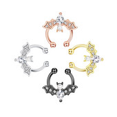 1 buc Inele pentru nas fals Inel pentru sept fals Bijuterii pentru sept fals Manșetă pentru nas Neperforat Inel pentru nas Clip pe piercing bijuterii pentru femei bărbați