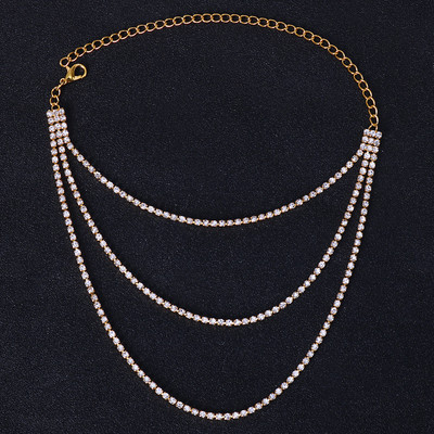 Stonefans, cristal, multistrat, toc înalt, gleznă, bijuterii, pantofi pentru femei, simplu, gleznă, desculț, picior, bijuterii, lanț pentru picioare, cadou pentru femei