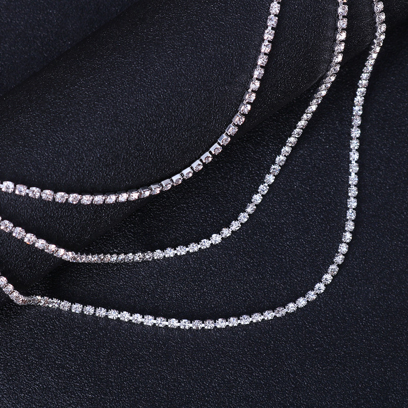 Stonefans, cristal, multistrat, toc înalt, gleznă, bijuterii, pantofi pentru femei, simplu, gleznă, desculț, picior, bijuterii, lanț pentru picioare, cadou pentru femei