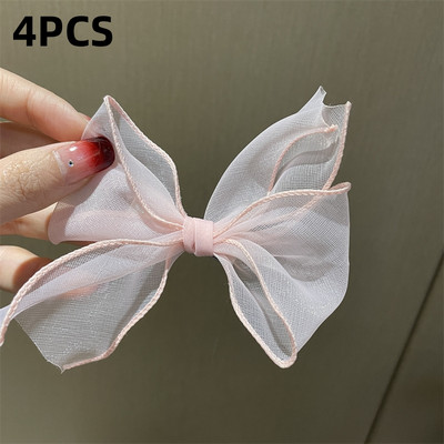 Édes hálós masni hajcsat Koreai Streamer fejdísz Hajkiegészítők Női Pure Desire Super Fairy fonott hajpántok