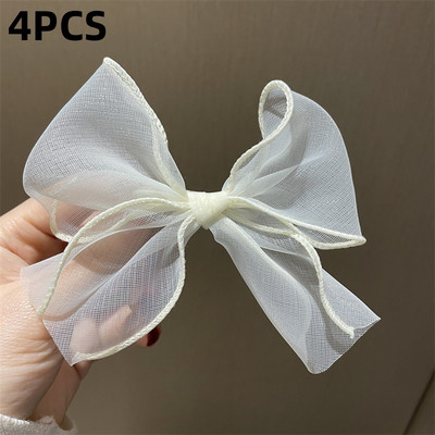 Édes hálós masni hajcsat Koreai Streamer fejdísz Hajkiegészítők Női Pure Desire Super Fairy fonott hajpántok