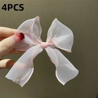 Édes hálós masni hajcsat Koreai Streamer fejdísz Hajkiegészítők Női Pure Desire Super Fairy fonott hajpántok
