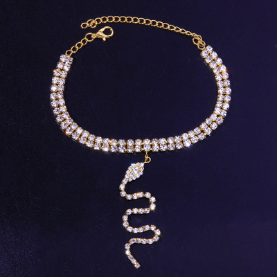 Stonefans 1 buc. Boho drăguț modă șarpe gleznă lanț picior pentru femei farmec indian stras pandantiv gleznă brățară bijuterii cadouri