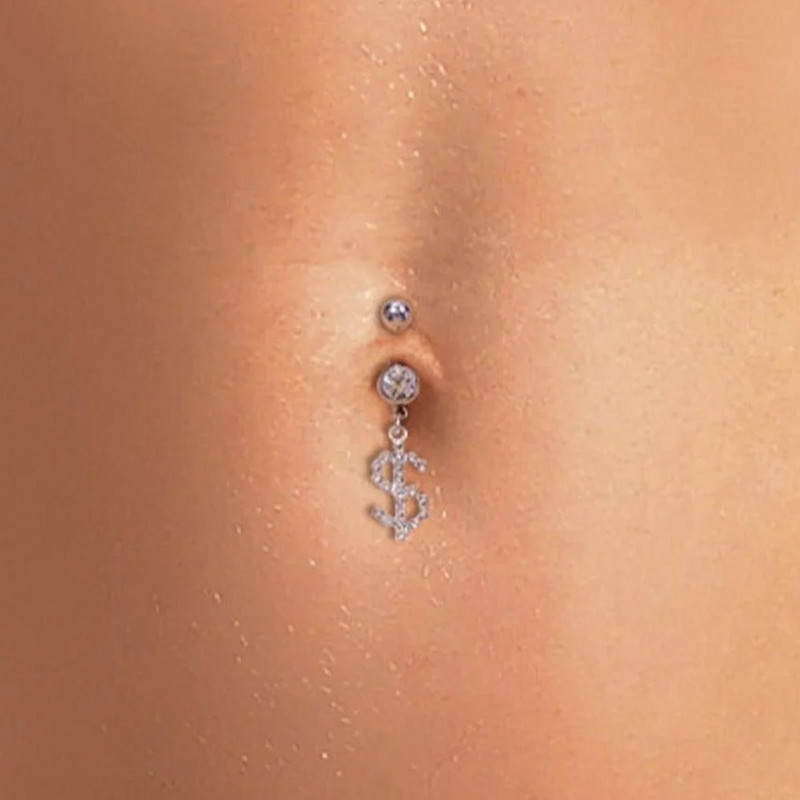 Stonefans Strass Inimă Buric Nails Body Piercing Bijuterii Cristal Sexy Inel pentru Buric Bijuterii cu ridicata pentru femei