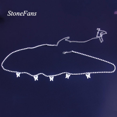 StoneFans flitterek has derék lánc test ékszerek női szexi bikini strand testlánc vintage paillette báj testlánc ékszerek