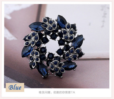 Morkopela suurte lilledega kristallpross naistele moodne pross, nõelkimp, kivikimp, prossid ja nööpnõelad salliklambriga ehted