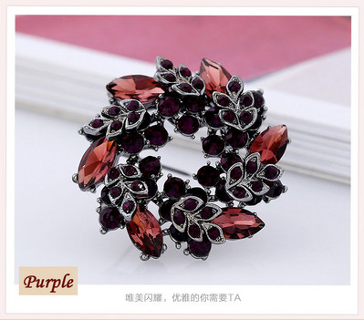 Morkopela suurte lilledega kristallpross naistele moodne pross, nõelkimp, kivikimp, prossid ja nööpnõelad salliklambriga ehted