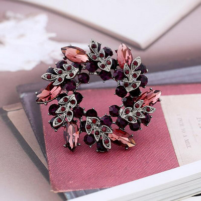 Morkopela suurte lilledega kristallpross naistele moodne pross, nõelkimp, kivikimp, prossid ja nööpnõelad salliklambriga ehted