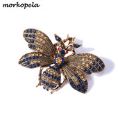 Broșă de albină cu stras Morkopela, broșă cu insecte, pentru femei, bărbați, vintage, ace metal, clemă pentru eșarfă, accesorii pentru haine