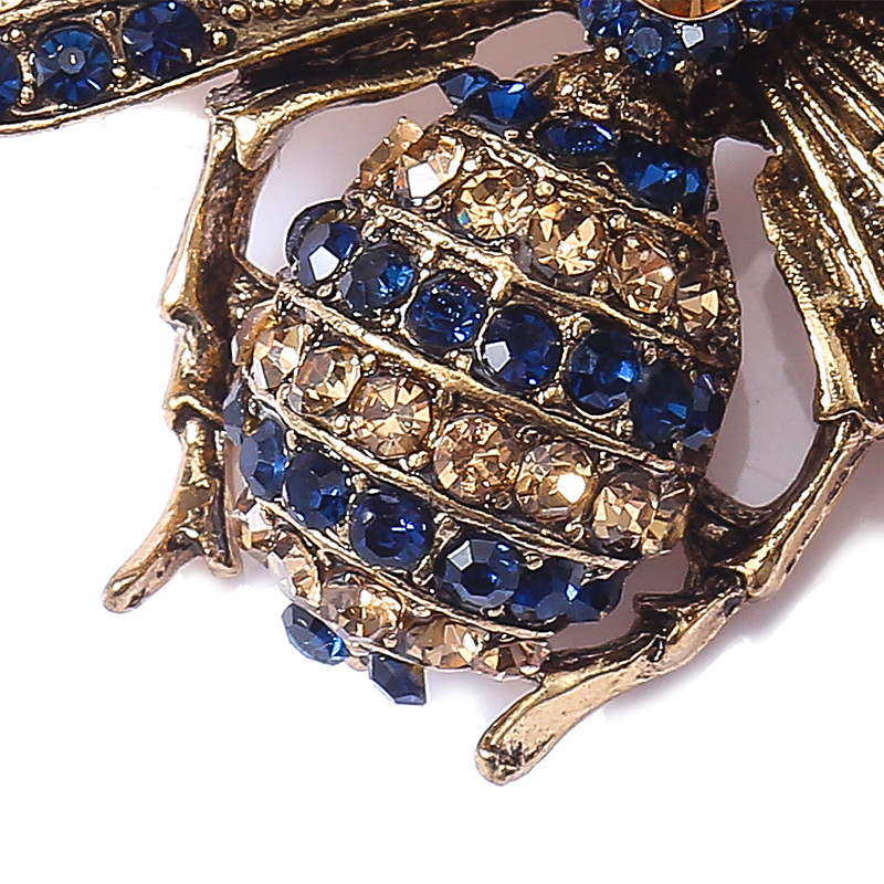 Broșă de albină cu stras Morkopela, broșă cu insecte, pentru femei, bărbați, vintage, ace metal, clemă pentru eșarfă, accesorii pentru haine