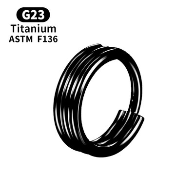G23 inel cu cerc pentru nas din titan, aur, cu diafragmă, cercei cu bile piercing, Helix, cartilaj, tragus, bijuterii sexy pentru corp.