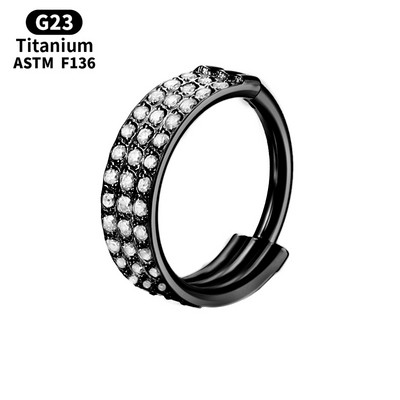 G23 inel cu cerc pentru nas din titan, aur, cu diafragmă, cercei cu bile piercing, Helix, cartilaj, tragus, bijuterii sexy pentru corp.