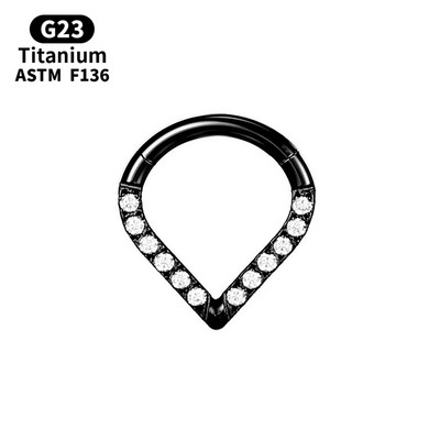 G23 inel cu cerc pentru nas din titan, aur, cu diafragmă, cercei cu bile piercing, Helix, cartilaj, tragus, bijuterii sexy pentru corp.