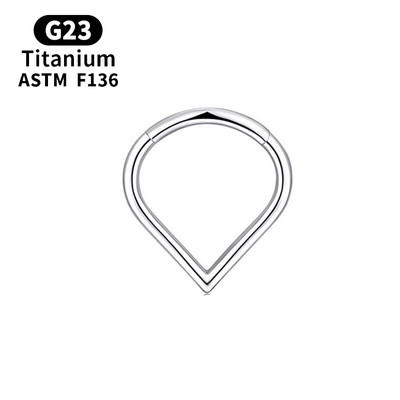 G23 inel cu cerc pentru nas din titan, aur, cu diafragmă, cercei cu bile piercing, Helix, cartilaj, tragus, bijuterii sexy pentru corp.
