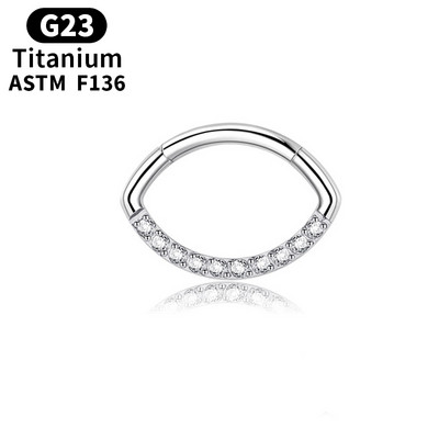 G23 inel cu cerc pentru nas din titan, aur, cu diafragmă, cercei cu bile piercing, Helix, cartilaj, tragus, bijuterii sexy pentru corp.
