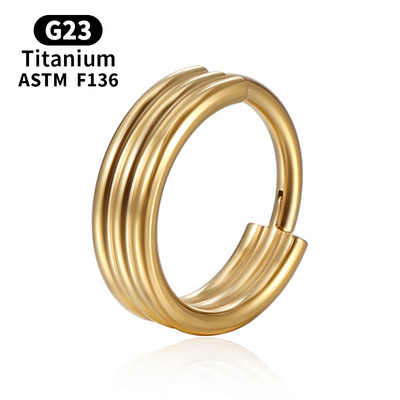 G23 inel cu cerc pentru nas din titan, aur, cu diafragmă, cercei cu bile piercing, Helix, cartilaj, tragus, bijuterii sexy pentru corp.