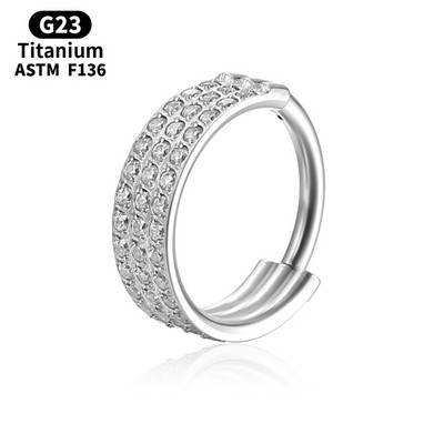 G23 inel cu cerc pentru nas din titan, aur, cu diafragmă, cercei cu bile piercing, Helix, cartilaj, tragus, bijuterii sexy pentru corp.