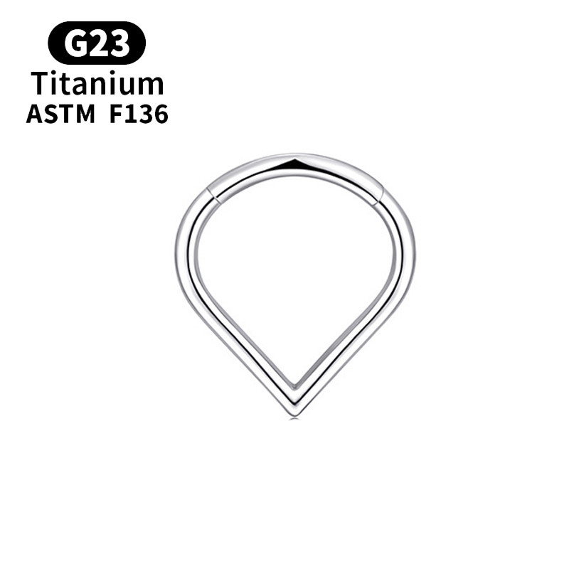 G23 inel cu cerc pentru nas din titan, aur, cu diafragmă, cercei cu bile piercing, Helix, cartilaj, tragus, bijuterii sexy pentru corp.
