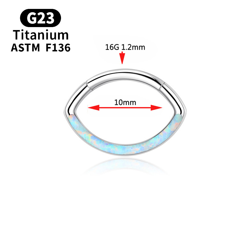G23 inel cu cerc pentru nas din titan, aur, cu diafragmă, cercei cu bile piercing, Helix, cartilaj, tragus, bijuterii sexy pentru corp.