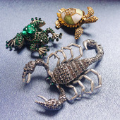 Morkopela Scorpion Broasca Broasca Testoasa Stras Brosa Pin Vintage Femei Cristal Pin Accesorii Agrafe Esarfa Ace Si Brose