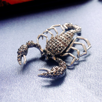 Morkopela Scorpion Frog Tortoise Rhinestone Brooch Pin Vintage Women Crystal Pin Шал Щипка Аксесоари Игли и брошки