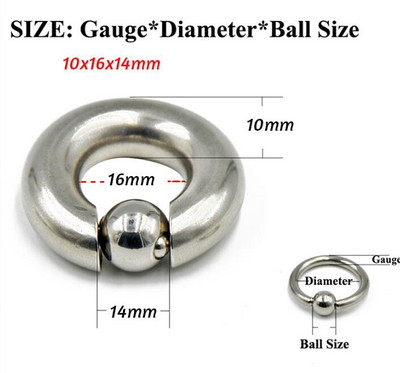 1 buc Inele de cerc captive din oțel chirurgical de mărime amestecată BCR Inel Sprânceană Tragus Piercing ureche Închidere la nas Bară pentru mamelon Buze Bijuterii pentru corp