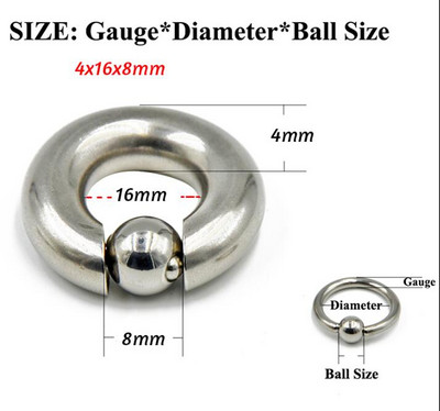 1 buc Inele de cerc captive din oțel chirurgical de mărime amestecată BCR Inel Sprânceană Tragus Piercing ureche Închidere la nas Bară pentru mamelon Buze Bijuterii pentru corp