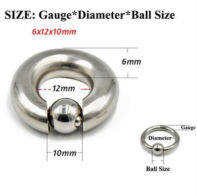 1 buc Inele de cerc captive din oțel chirurgical de mărime amestecată BCR Inel Sprânceană Tragus Piercing ureche Închidere la nas Bară pentru mamelon Buze Bijuterii pentru corp