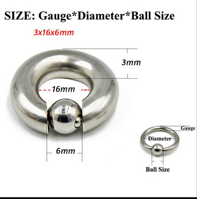 1 buc Inele de cerc captive din oțel chirurgical de mărime amestecată BCR Inel Sprânceană Tragus Piercing ureche Închidere la nas Bară pentru mamelon Buze Bijuterii pentru corp