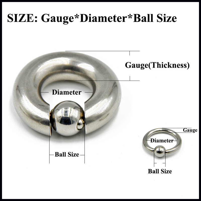1 buc Inele de cerc captive din oțel chirurgical de mărime amestecată BCR Inel Sprânceană Tragus Piercing ureche Închidere la nas Bară pentru mamelon Buze Bijuterii pentru corp