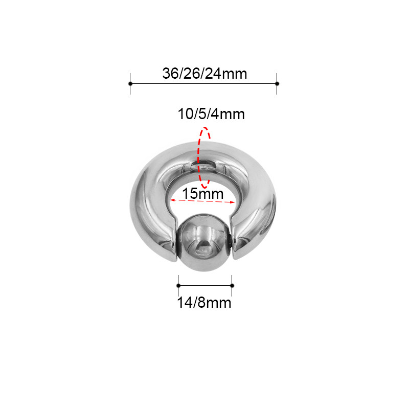 1 buc Inele de cerc captive din oțel chirurgical de mărime amestecată BCR Inel Sprânceană Tragus Piercing ureche Închidere la nas Bară pentru mamelon Buze Bijuterii pentru corp