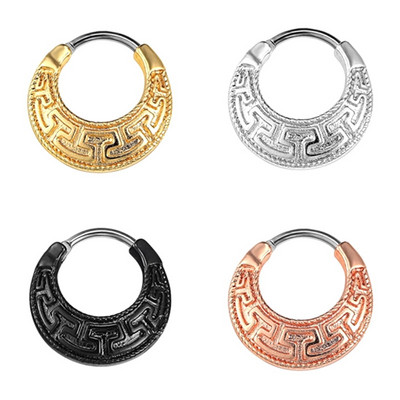 Csinos cirkon septum ékszer G23 titán orrkarika gyűrű Septum Clicker 16G fül Helix Diath fülbevaló testpiercing ékszer